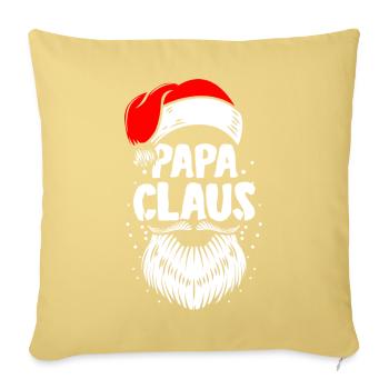 Noël du Père Noël Papa Noël - Housse de coussin décorative 45 x 45 cm - jaune délavé - Devant