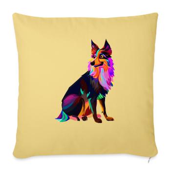 German Shepherd Dog Dog Owner Dogs Dog Owner Dog - Sofa pillowcase 17,3'' x 17,3'' (45 x 45 cm) - washed yellow - Front