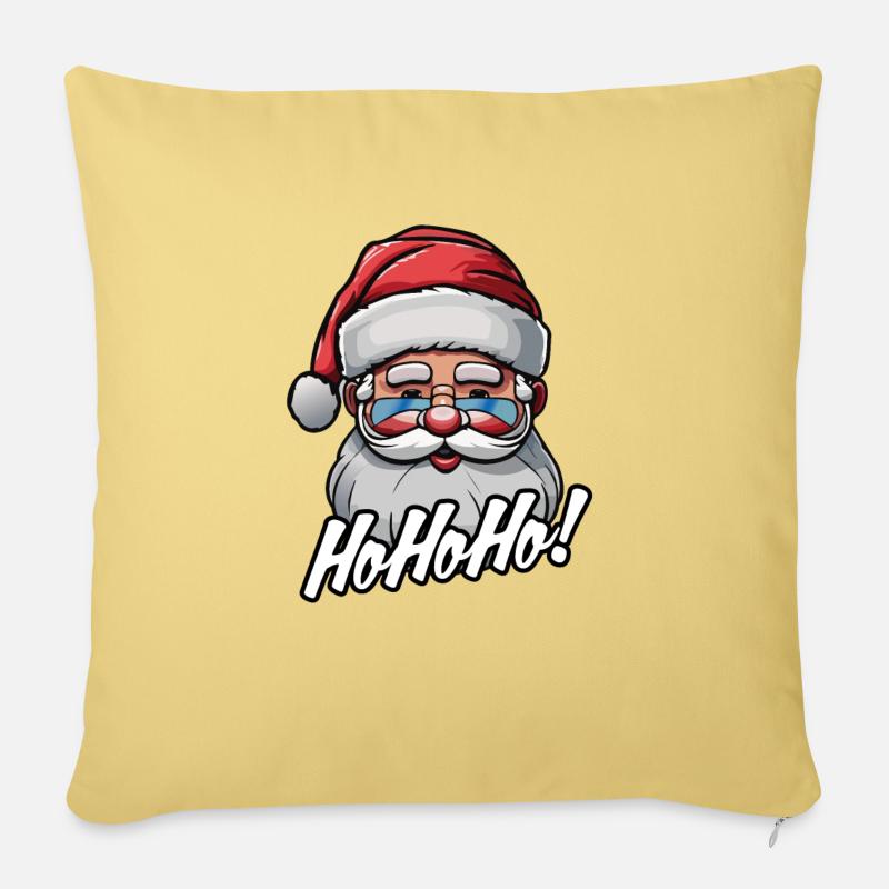 weihnachtsmann - Sofakissenbezug 45 x 45 cm - Hellgelb