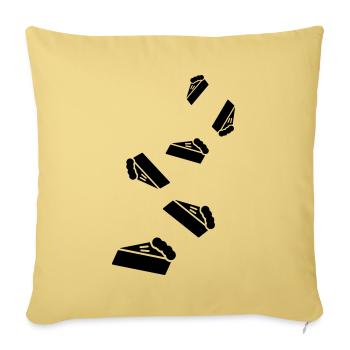 Cake cheesecake icon - Sofa pillowcase 17,3'' x 17,3'' (45 x 45 cm) - washed yellow - Front