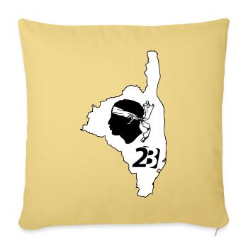 Corse du nord - Housse de coussin décorative 45 x 45 cm - jaune délavé - Devant