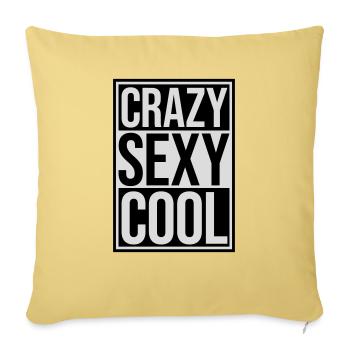design cool sexy fou - Housse de coussin décorative 45 x 45 cm - jaune délavé - Devant