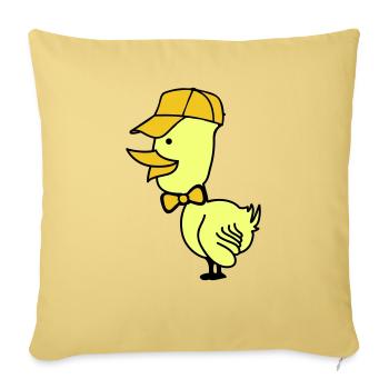 ente cap - Sofakissenbezug 45 x 45 cm - Hellgelb - Vorne