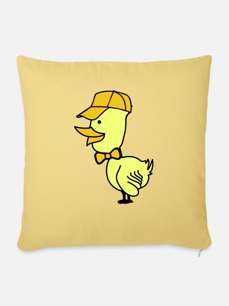 ente cap - Sofakissenbezug 45 x 45 cm - Hellgelb