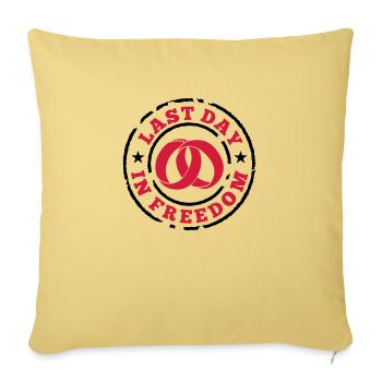 Last day in freedom - Sofa pillowcase 17,3'' x 17,3'' (45 x 45 cm) - washed yellow - Front