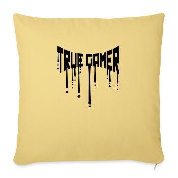 déposer vrai joueur graffiti gamble texte logo ballot - Housse de coussin décorative 45 x 45 cm - jaune délavé - Devant