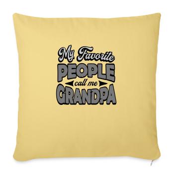 People Call Me Grandpa - Sofa pillowcase 17,3'' x 17,3'' (45 x 45 cm) - washed yellow - Front