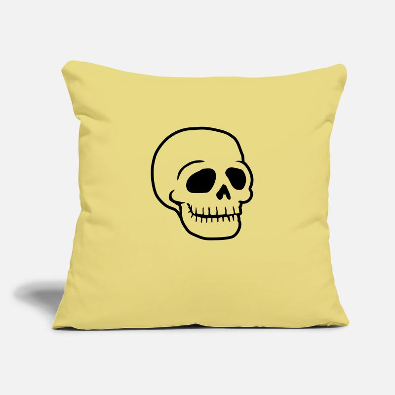 Skull friendly comic skull Sofa pillowcase 17,3'' x 17,3'' (45 x 45 cm)