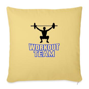 Workout Team - Sofa pillowcase 17,3'' x 17,3'' (45 x 45 cm) - washed yellow - Front