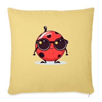 Limi ladybug - Sofa pillowcase 17,3'' x 17,3'' (45 x 45 cm) - washed yellow - Front