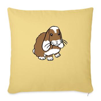Bunny Rabbit Bunny Rodent Small Animal Cute - Sofa pillowcase 17,3'' x 17,3'' (45 x 45 cm) - washed yellow - Front