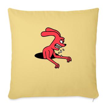Bunny Hole Monster Evil Ravenous Halloween Drool - Sofa pillowcase 17,3'' x 17,3'' (45 x 45 cm) - washed yellow - Front