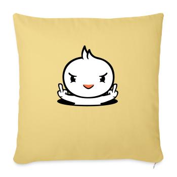oiseau mal trou inférieur majeur montrer mauvais garçon - Housse de coussin décorative 45 x 45 cm - jaune délavé - Devant