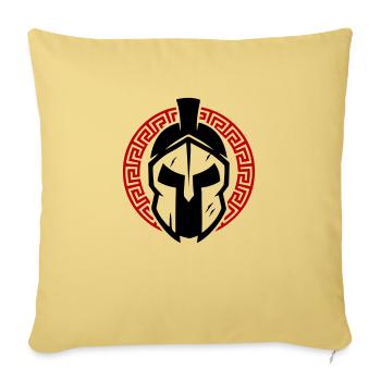 Sparta Helmet Gladiator Symbol - Sofa pillowcase 17,3'' x 17,3'' (45 x 45 cm) - washed yellow - Front