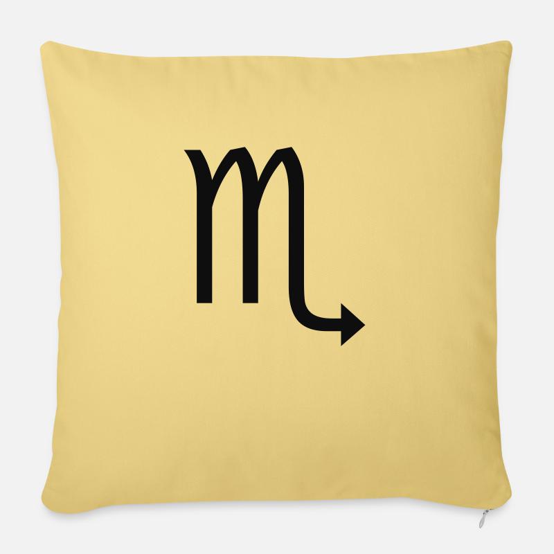 scorpio / scorpio - Sofa pillowcase 17,3'' x 17,3'' (45 x 45 cm) - washed yellow