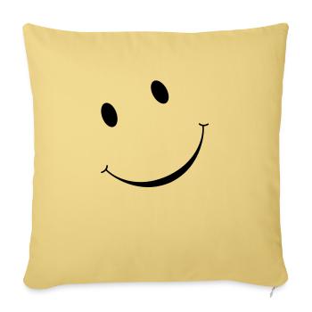 smiley :) - Sofa pillowcase 17,3'' x 17,3'' (45 x 45 cm) - washed yellow - Front