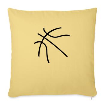 basketball - Housse de coussin décorative 45 x 45 cm - jaune délavé - Devant