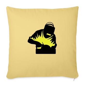 Soudeur 2 couleur - Housse de coussin décorative 45 x 45 cm - jaune délavé - Devant