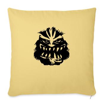 Tronche de Troll - Housse de coussin décorative 45 x 45 cm - jaune délavé - Devant