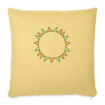 colorful garland circle ring round frame party dekora - Sofa pillowcase 17,3'' x 17,3'' (45 x 45 cm) - washed yellow - Front