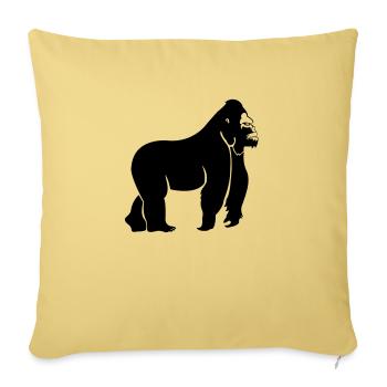 gorilla_001 - Housse de coussin décorative 45 x 45 cm - jaune délavé - Devant