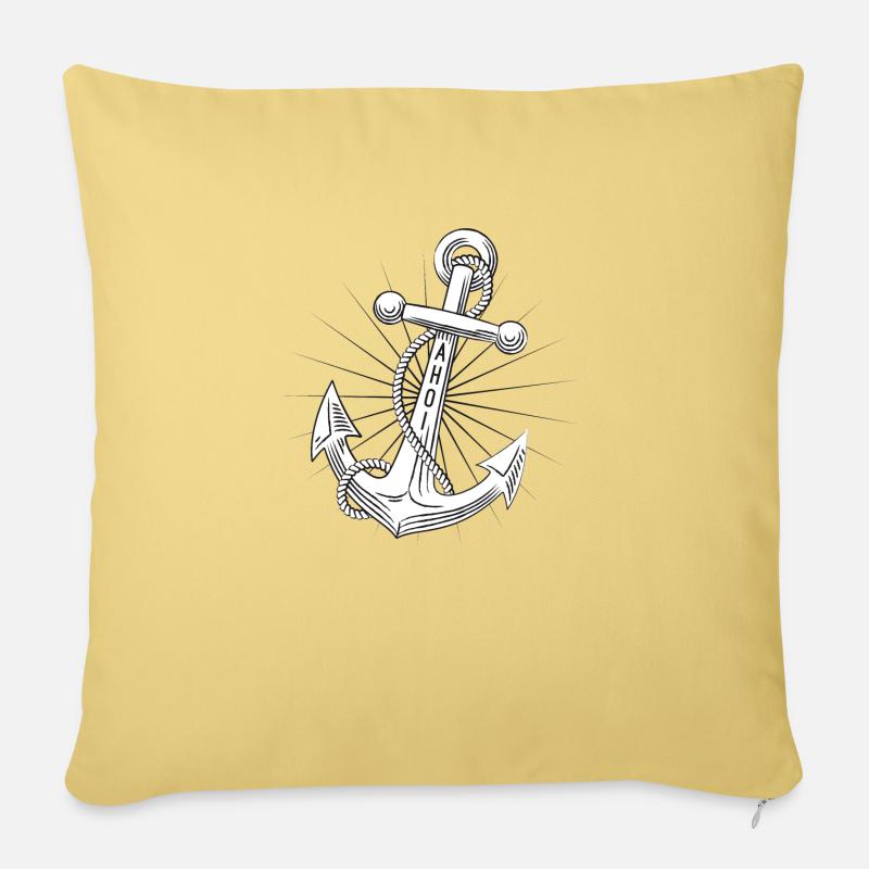 Anker Ahoi - Sofakissenbezug 45 x 45 cm - Hellgelb