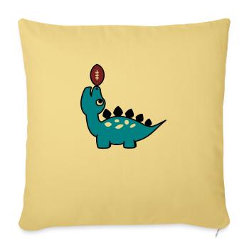 LittleFootballDino - Sofakissenbezug 45 x 45 cm - Hellgelb - Vorne