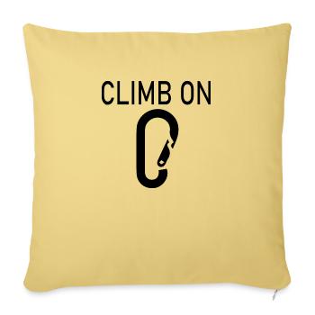 Bouldern Klettern Climbing - Sofakissenbezug 45 x 45 cm - Hellgelb - Vorne