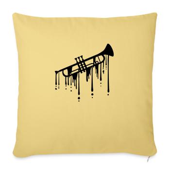 Trompette Graffiti Drop - Housse de coussin décorative 45 x 45 cm - jaune délavé - Devant