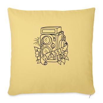 RETRO CAMERA FILM - Sofakissenbezug 45 x 45 cm - Hellgelb - Vorne