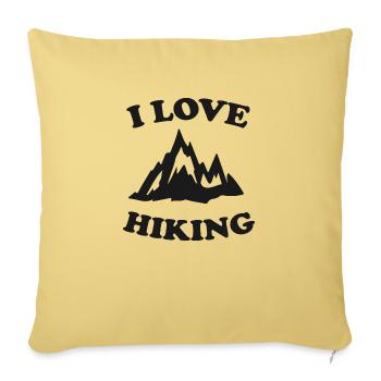 Ich liebe Wandern - Campingleben - Sofakissenbezug 45 x 45 cm - Hellgelb - Vorne