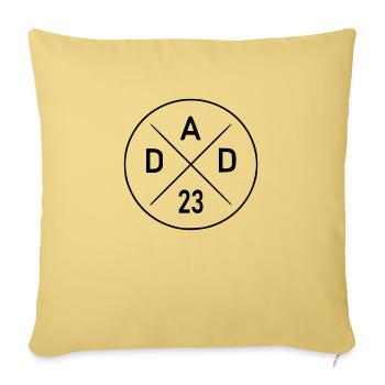 Dad 23 - Sofa pillowcase 17,3'' x 17,3'' (45 x 45 cm) - washed yellow - Front