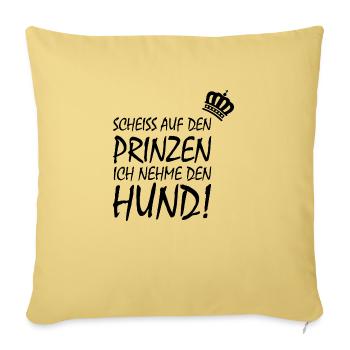 Dog Hund - Sofakissenbezug 45 x 45 cm - Hellgelb - Vorne
