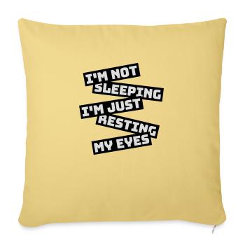 im not sleeping quote - Sofa pillowcase 17,3'' x 17,3'' (45 x 45 cm) - washed yellow - Front