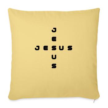 Jesus Jesus - Sofa pillowcase 17,3'' x 17,3'' (45 x 45 cm) - washed yellow - Front