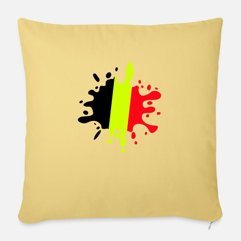 farbklecks belgien - Sofakissenbezug 45 x 45 cm - Hellgelb