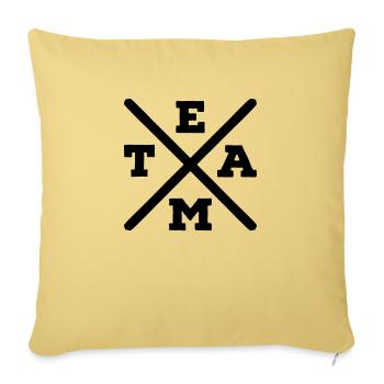 team - Sofa pillowcase 17,3'' x 17,3'' (45 x 45 cm) - washed yellow - Front