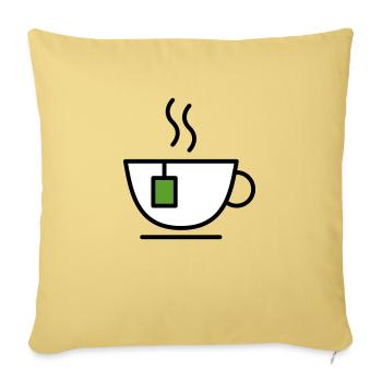 Tea - Sofa pillowcase 17,3'' x 17,3'' (45 x 45 cm) - washed yellow - Front