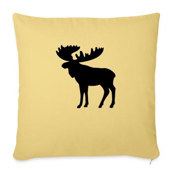 Elch - Sofa pillowcase 17,3'' x 17,3'' (45 x 45 cm) - washed yellow - Front