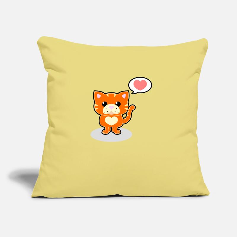 chat doux Housse de coussin décorative 45 x 45 cm