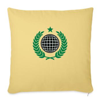 Lorbeerkranz (Golf) 02 - Sofakissenbezug 45 x 45 cm - Hellgelb - Vorne