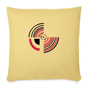circle - Sofa pillowcase 17,3'' x 17,3'' (45 x 45 cm) - washed yellow - Front