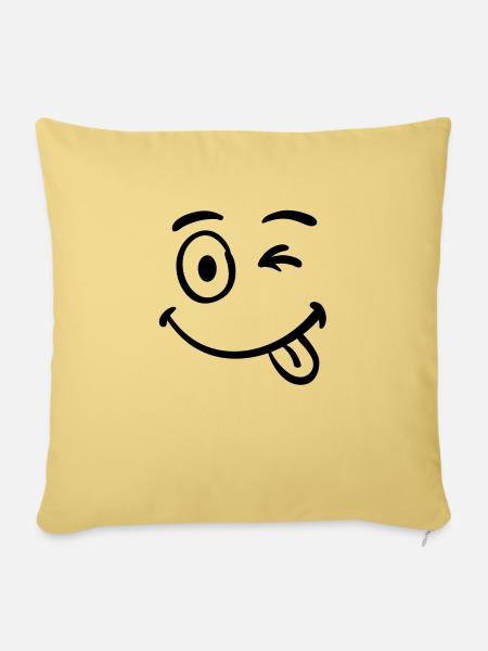 cool face - Sofakissenbezug 45 x 45 cm - Hellgelb