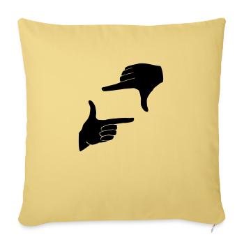 plein_cadre - Housse de coussin décorative 45 x 45 cm - jaune délavé - Devant