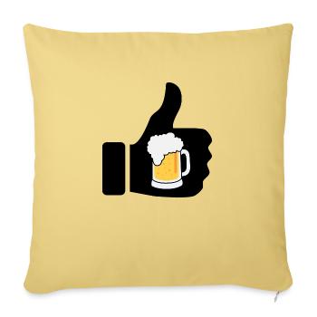 We like beer - Sofa pillowcase 17,3'' x 17,3'' (45 x 45 cm) - washed yellow - Front