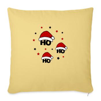 ho ho ho 02 - Sofa pillowcase 17,3'' x 17,3'' (45 x 45 cm) - washed yellow - Front