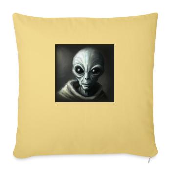 Alien - Sofa pillowcase 17,3'' x 17,3'' (45 x 45 cm) - washed yellow - Front