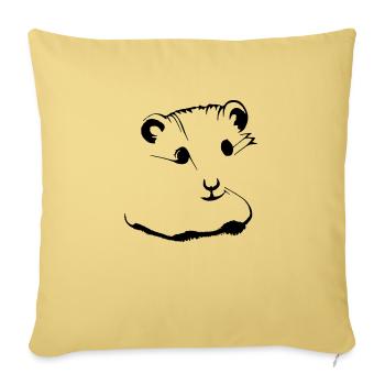Hamster Cute Animal Rodent Animals Pet Vector 3 - Sofa pillowcase 17,3'' x 17,3'' (45 x 45 cm) - washed yellow - Front