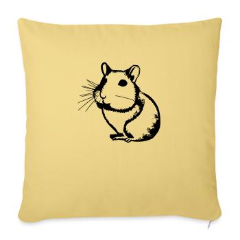 Hamster Cute Animal Rodent Animals Pet Vector 5 - Sofa pillowcase 17,3'' x 17,3'' (45 x 45 cm) - washed yellow - Front