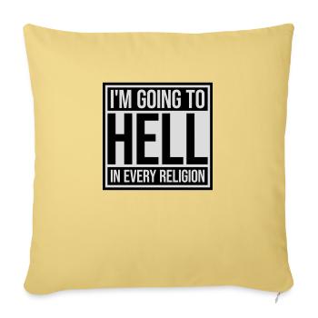 En allant en enfer - Housse de coussin décorative 45 x 45 cm - jaune délavé - Devant